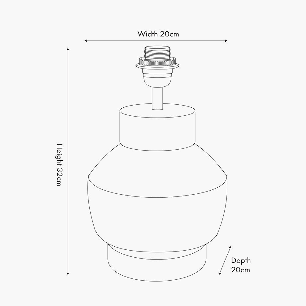 Inna Black Urn Terracotta Table Lamp - Base Only